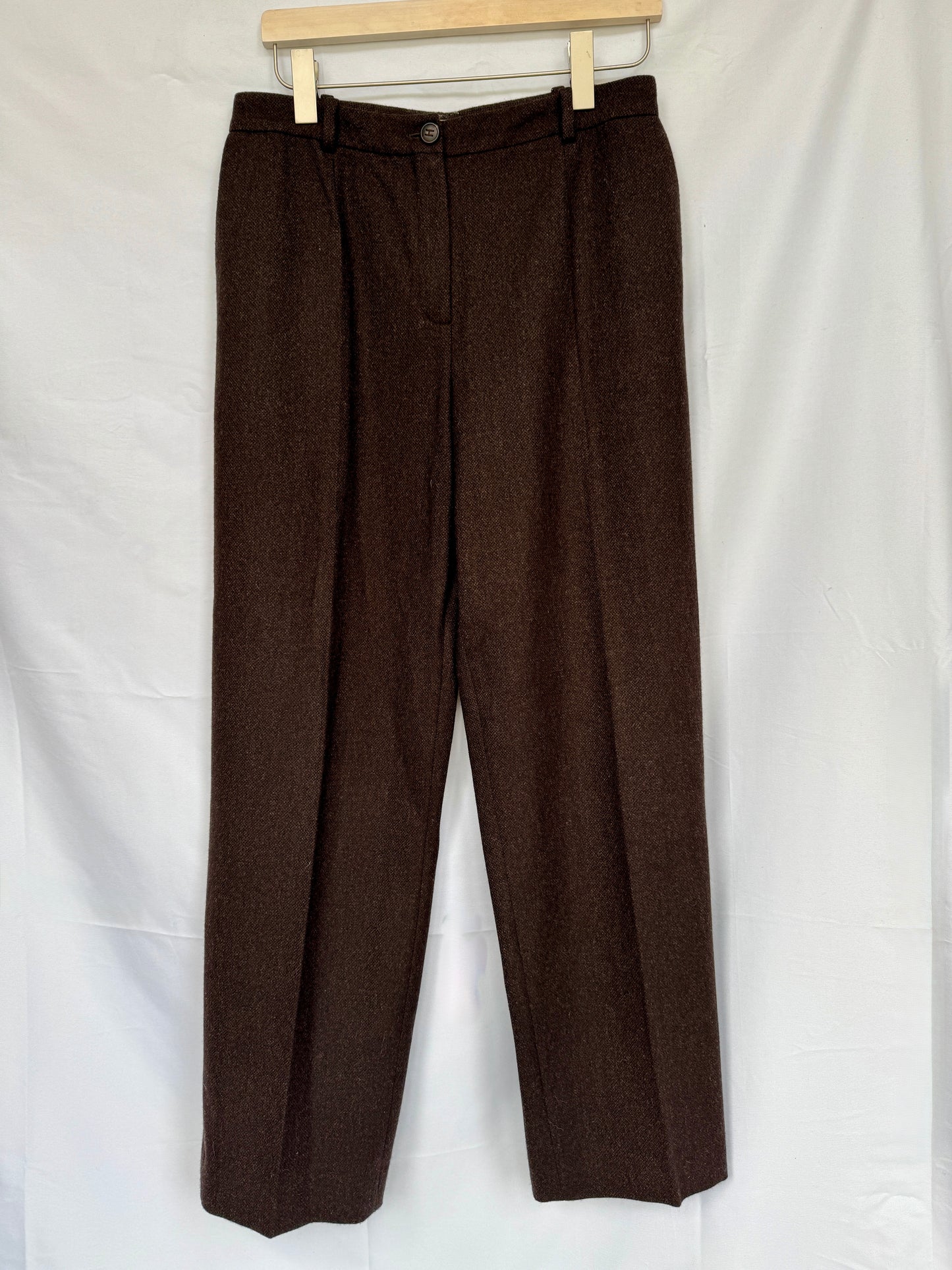 Hermès Wool–Cashmere Tailored Trousers (FR 42) — Made in France