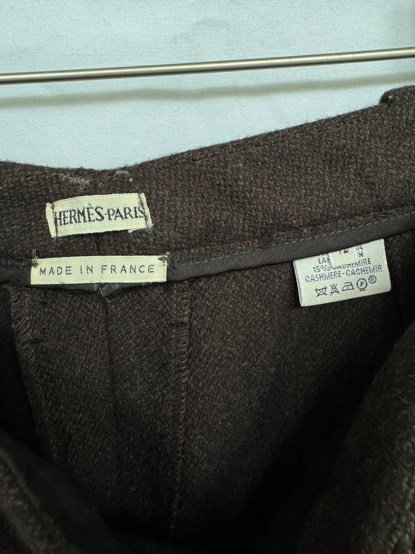 Hermès Wool–Cashmere Tailored Trousers (FR 42) — Made in France