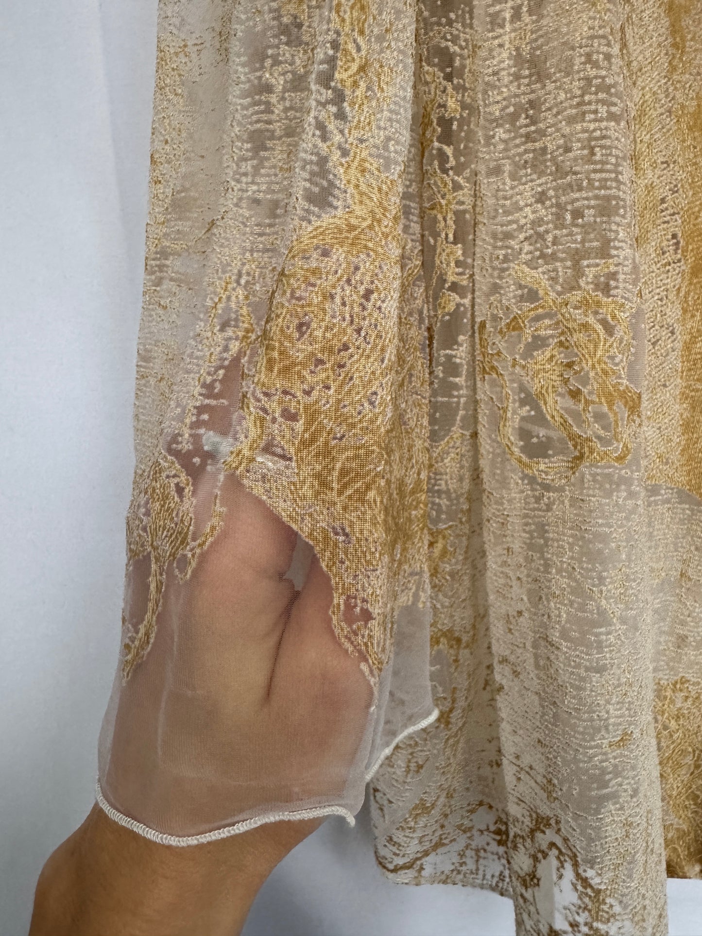 Roberto Cavalli Sheer Layered Set (Shirt + Tank) — Made in Italy, medium