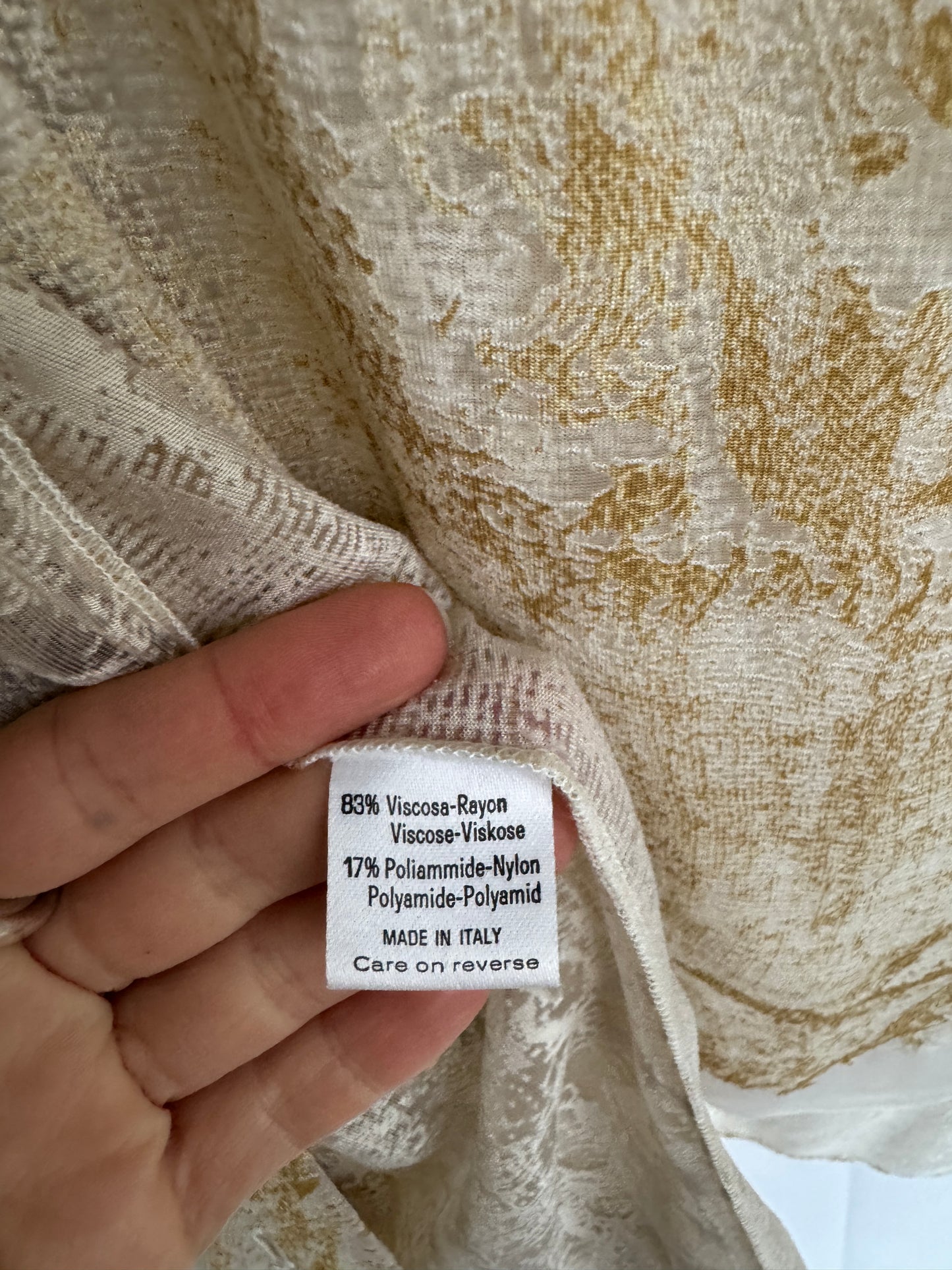 Roberto Cavalli Sheer Layered Set (Shirt + Tank) — Made in Italy, medium