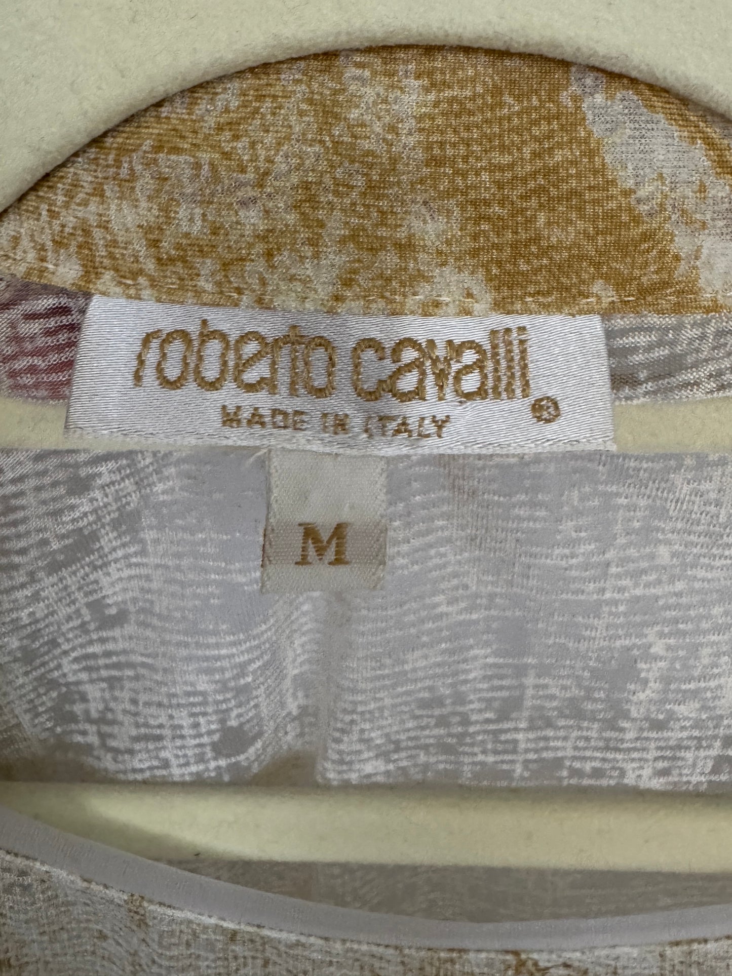 Roberto Cavalli Sheer Layered Set (Shirt + Tank) — Made in Italy, medium