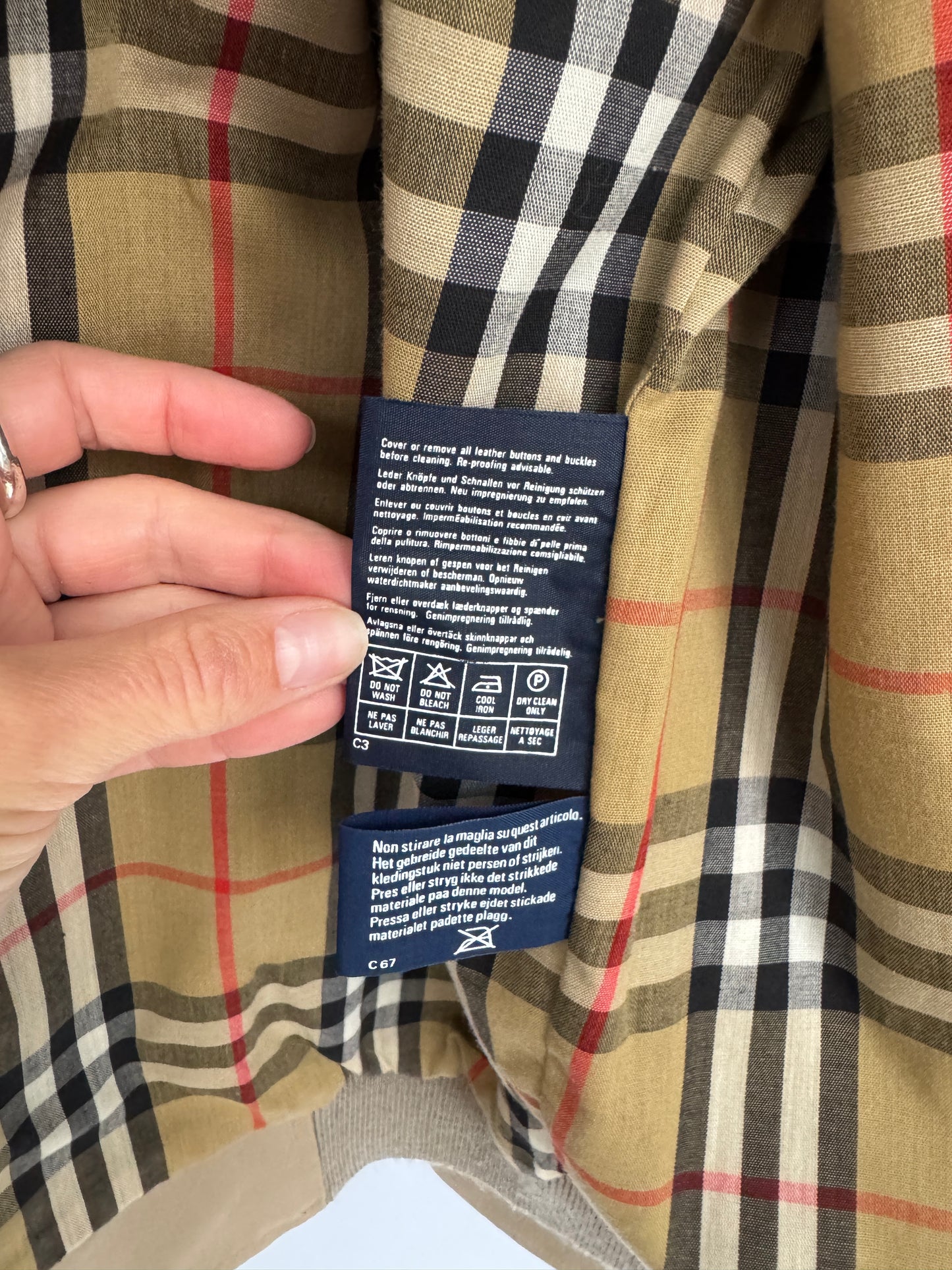 Burberry Made-in-England Harrington Jacket — House Check Lining