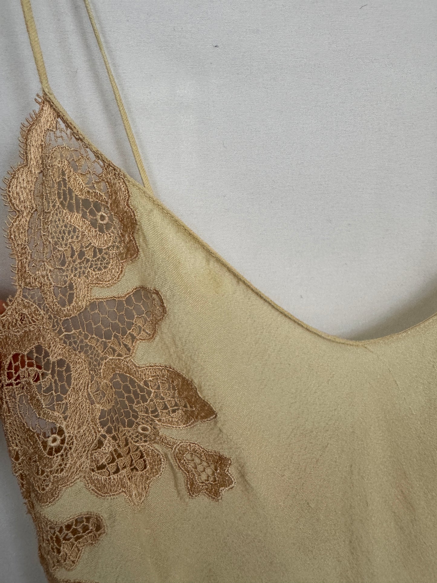 La Perla Raw-Silk Slip Dress with Viscose Lace — Made in Italy, Size 1