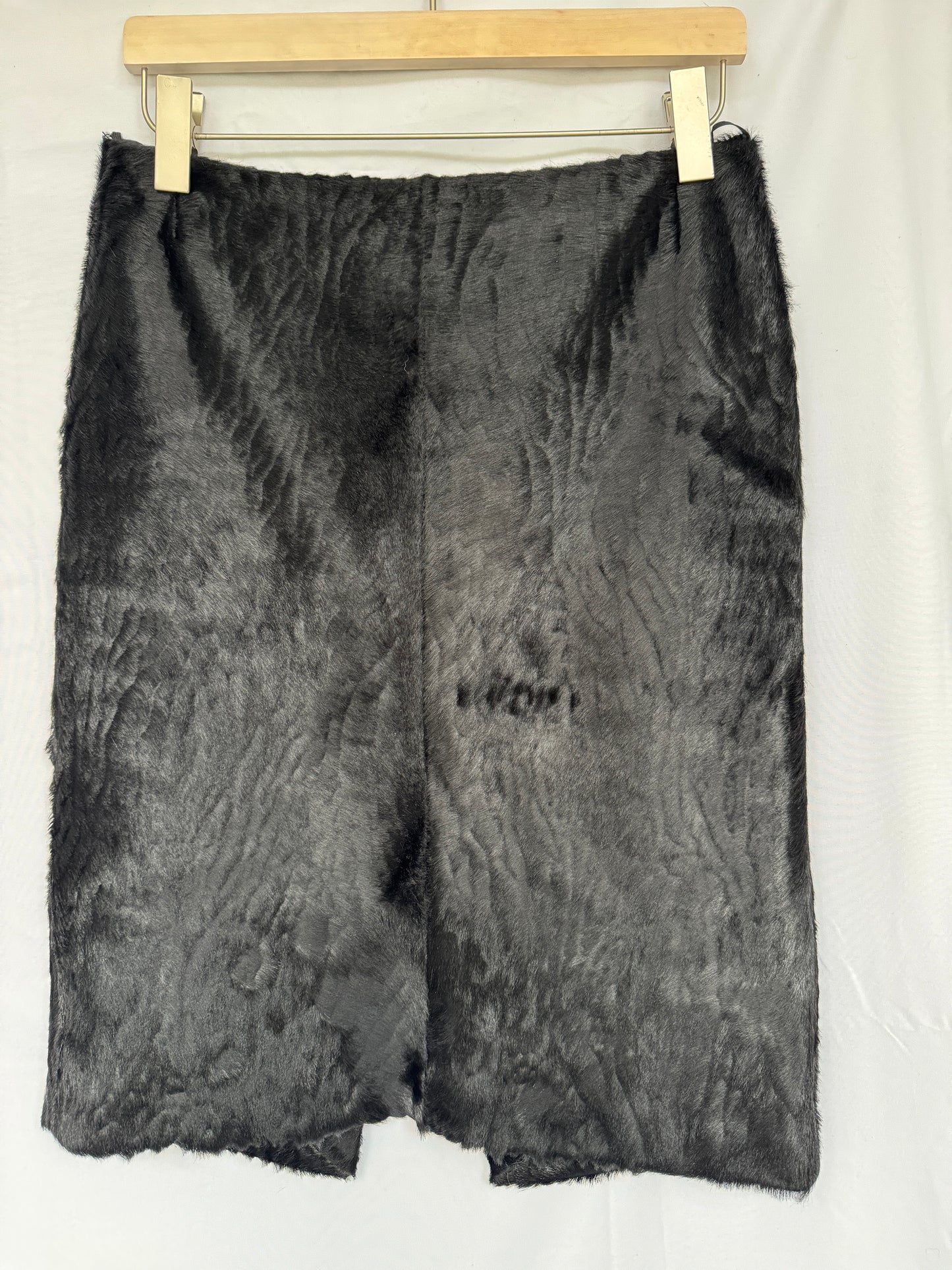 Max Mara Pony Hair (Hair-on Calf) Pencil Skirt — Made in Italy, IT 42