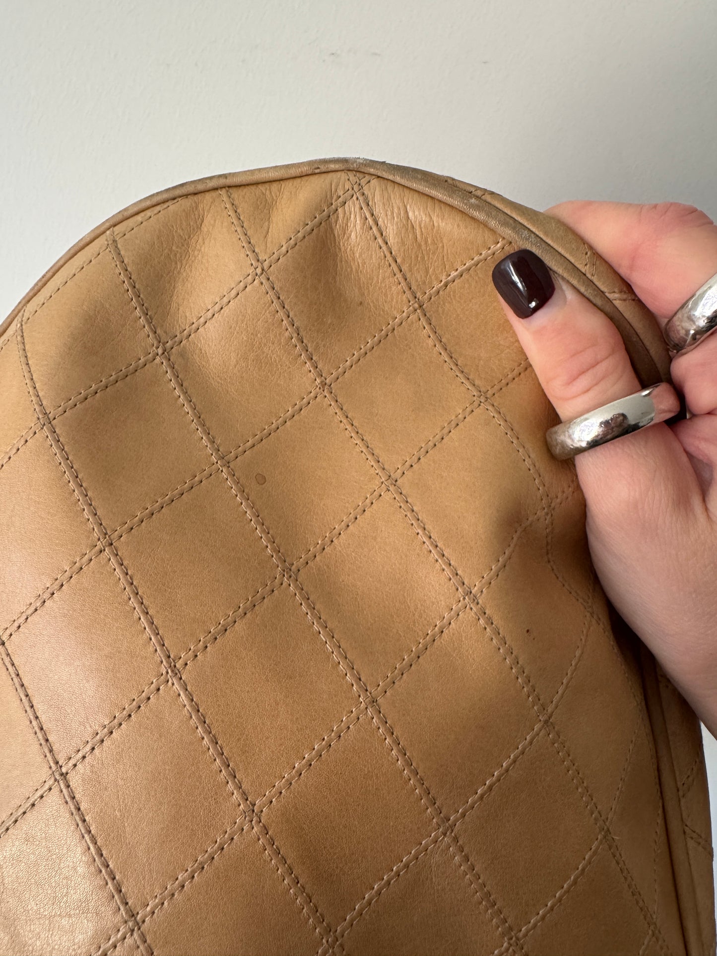 Chanel Quilted Coco Mark Chain Bucket Bag — Late 1980s