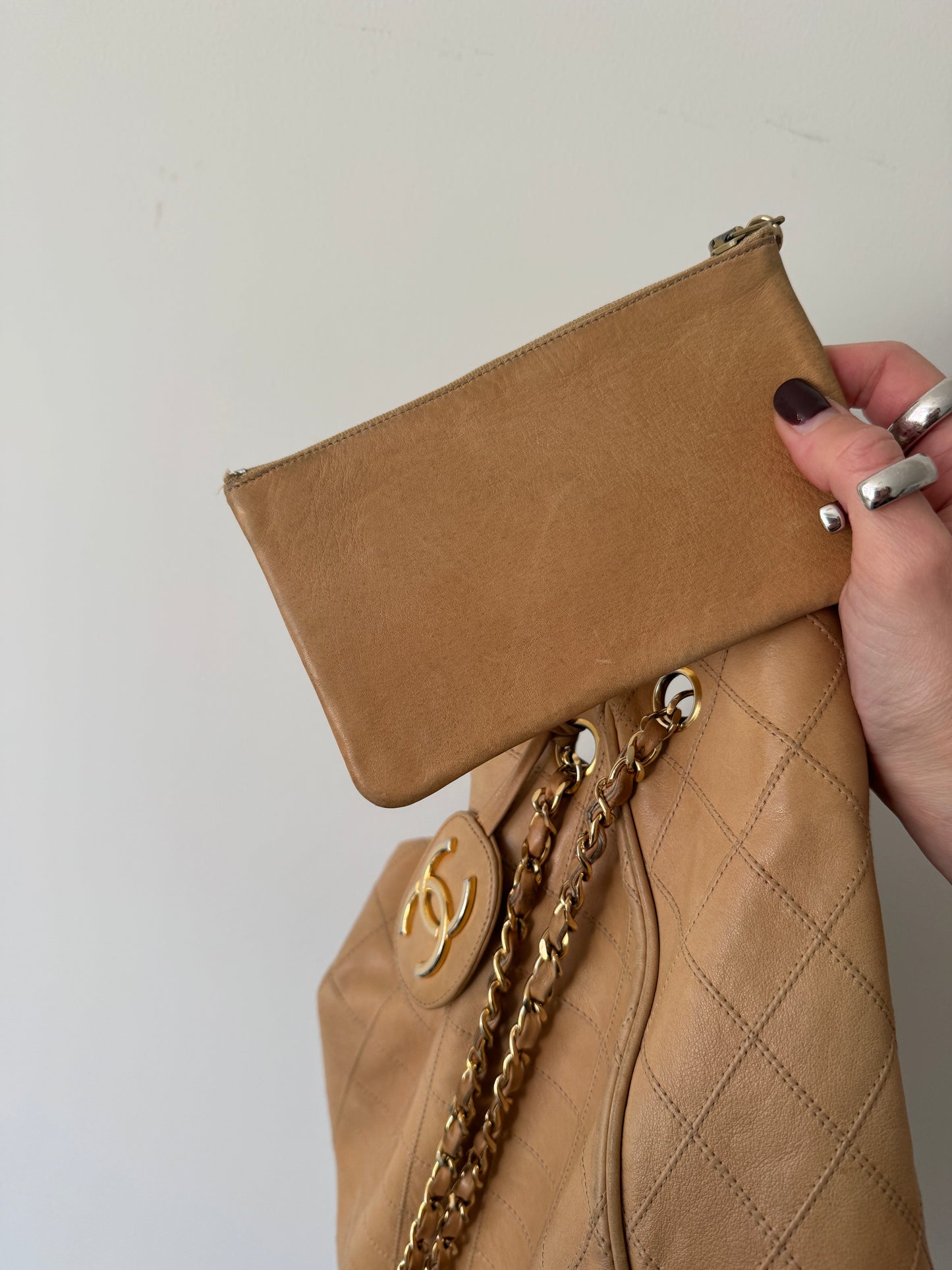 Chanel Quilted Coco Mark Chain Bucket Bag — Late 1980s