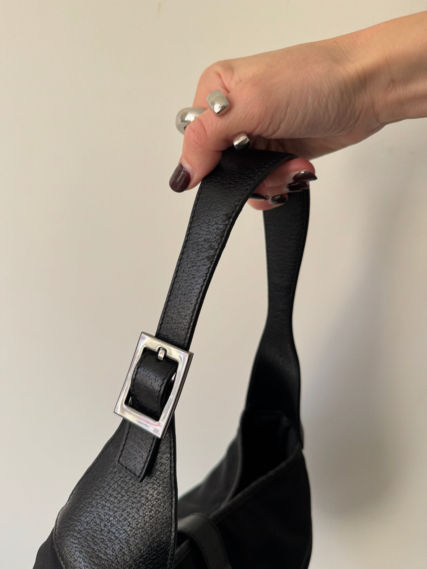 Gucci Jackie Nylon Shoulder Bag — Early 2000s