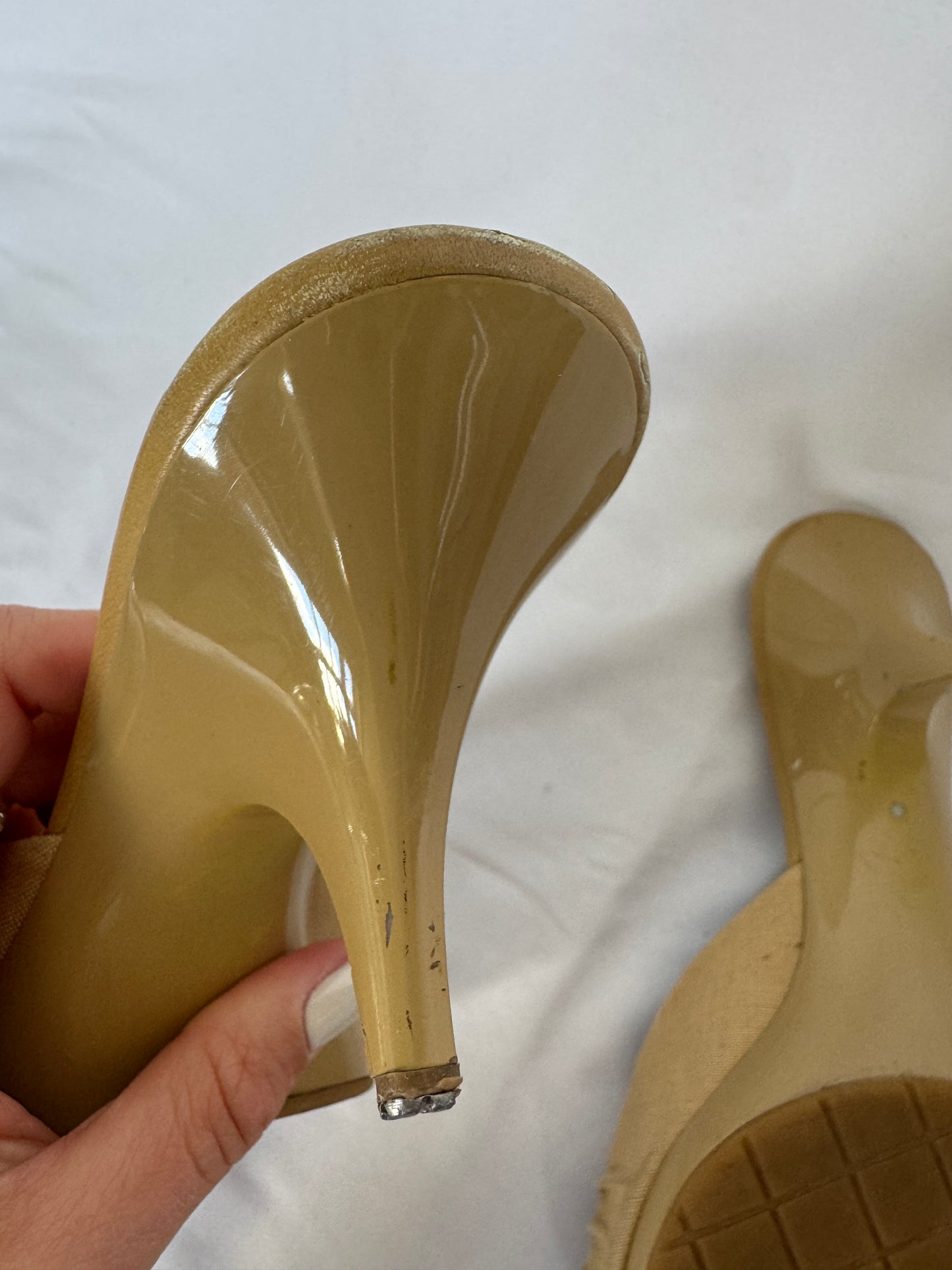 Chanel Camellia Appliqué Heeled Mules