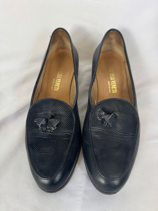 Bottega Veneta Navy Tassel Loafers