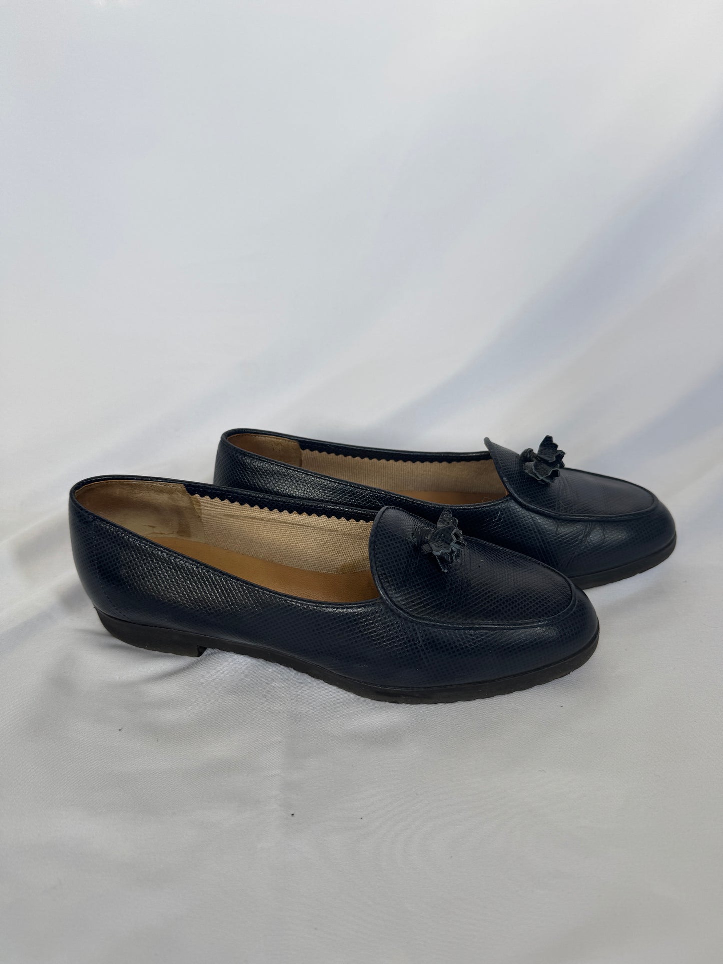 Bottega Veneta Navy Tassel Loafers