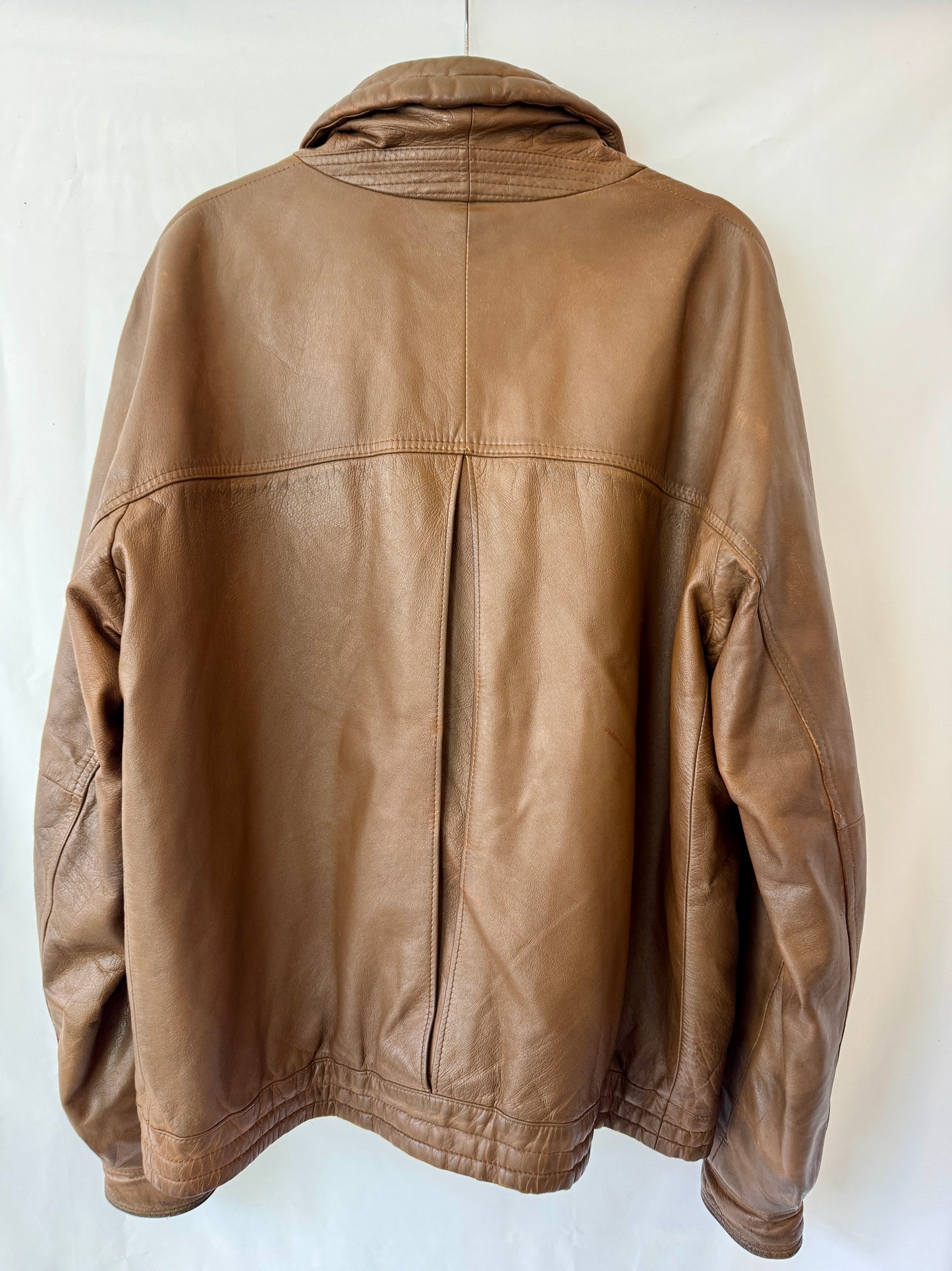 Loewe Brown Leather Jacket with Knit Lining — Late 1970s / Early 1980s