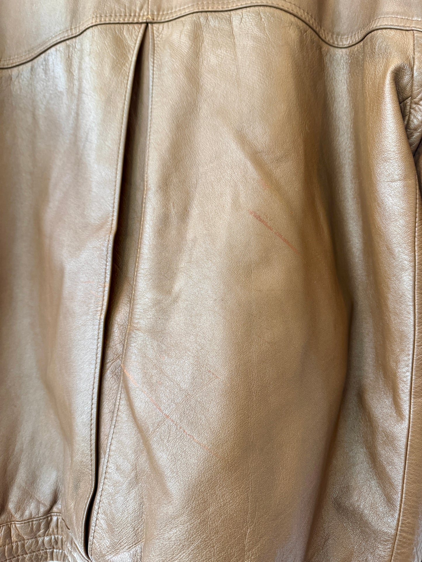 Loewe Brown Leather Jacket with Knit Lining — Late 1970s / Early 1980s