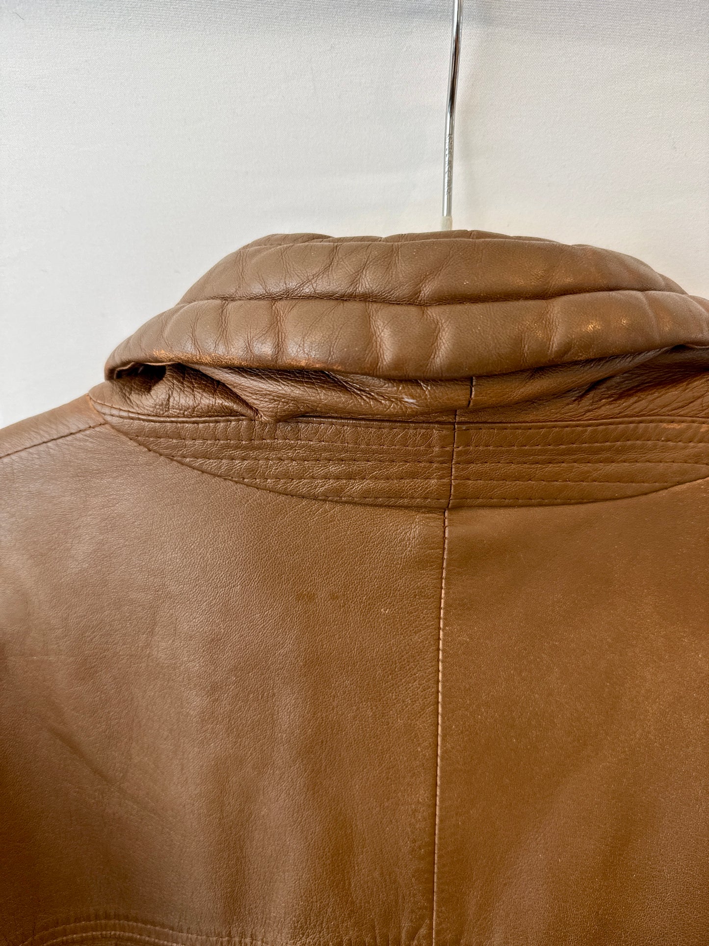 Loewe Brown Leather Jacket with Knit Lining — Late 1970s / Early 1980s