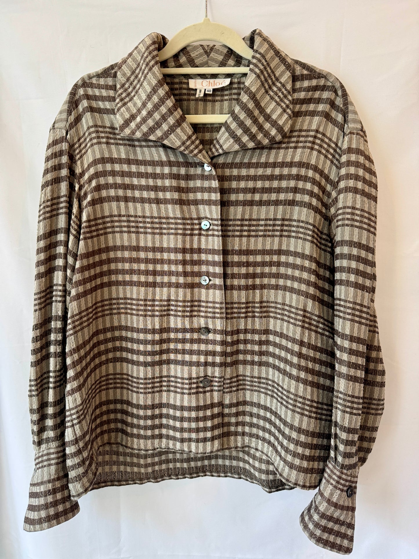 Chloé Textured Check Shirt — Late 1990s / Early 2000s