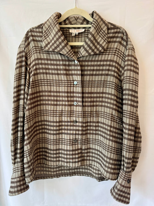Chloé Textured Check Shirt — Late 1990s / Early 2000s