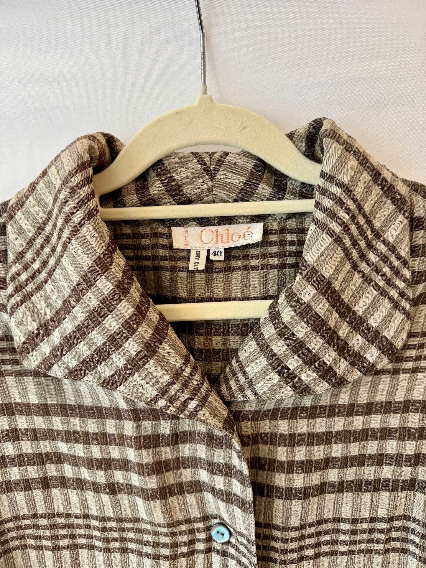 Chloé Textured Check Shirt — Late 1990s / Early 2000s