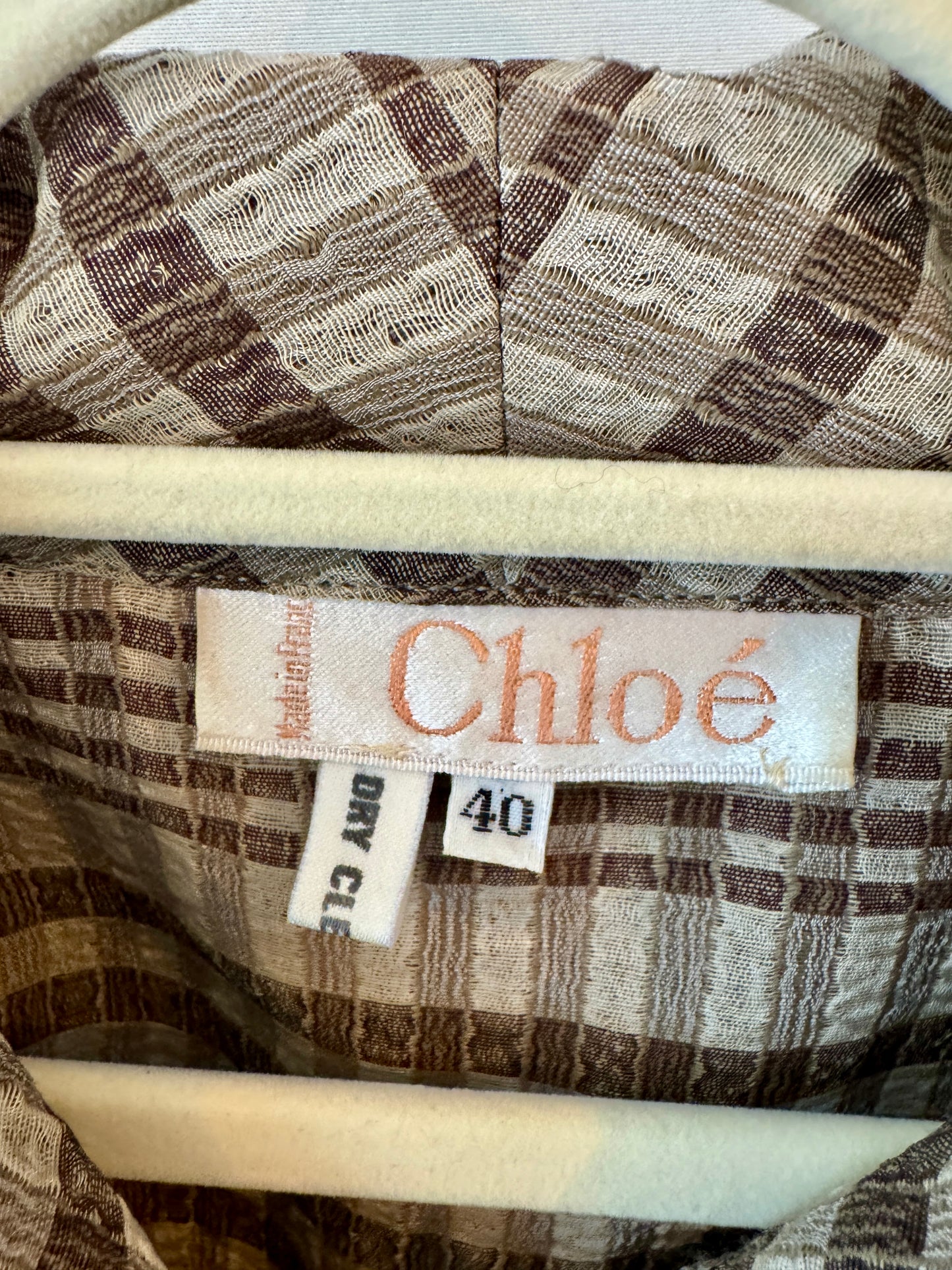 Chloé Textured Check Shirt — Late 1990s / Early 2000s