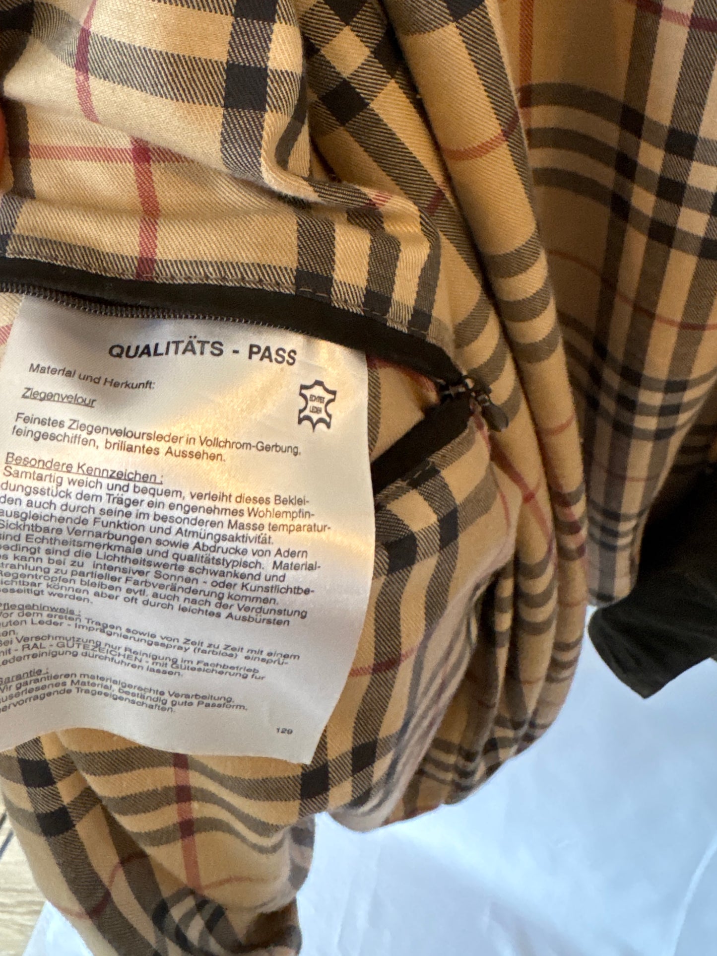 Burberry London Olive Goat-Suede Bomber with Nova Check Lining