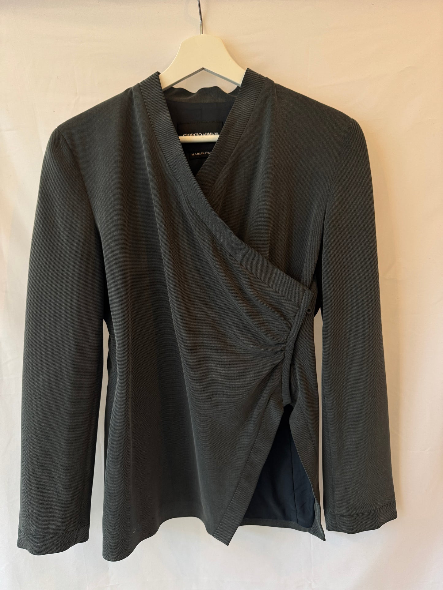 Giorgio Armani Draped Wrap-Front Top