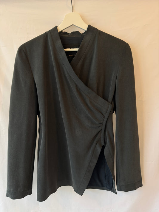 Giorgio Armani Draped Wrap-Front Top