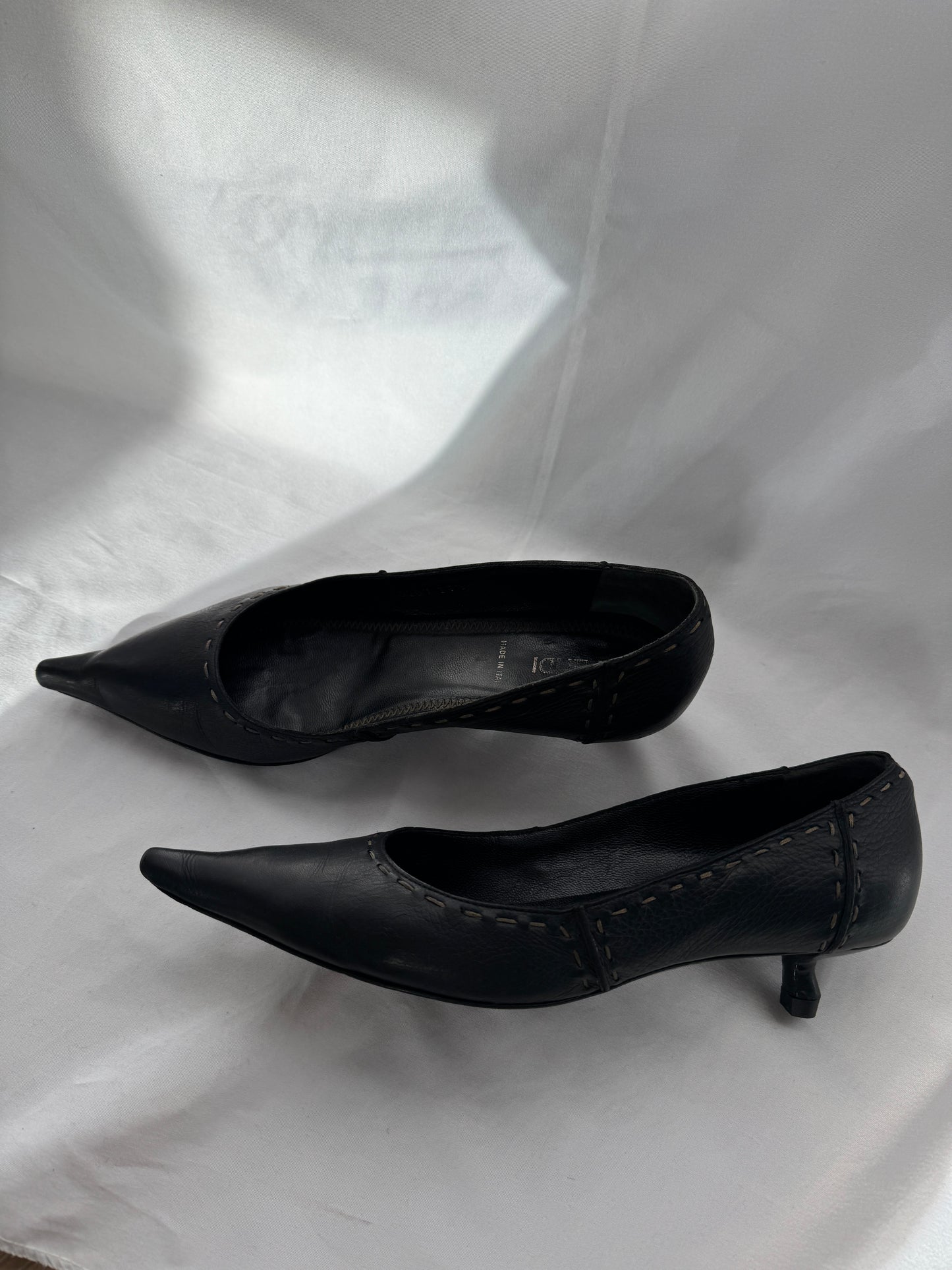 Fendi “Selleria” Pointed Kitten Heels 37.5