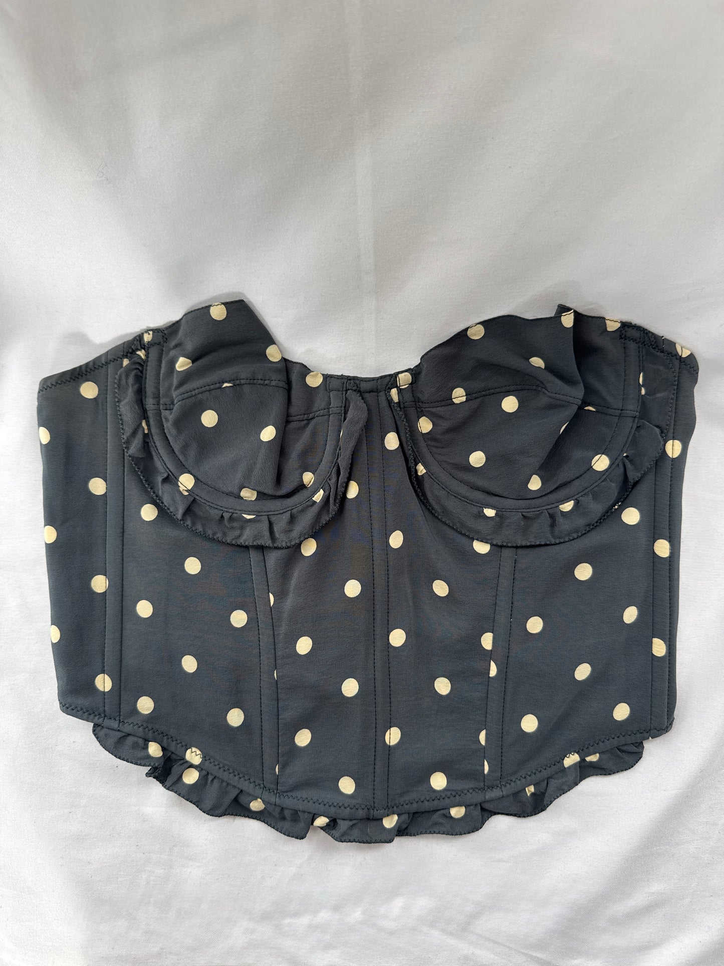 Moschino Silk Polka-Dot Bustier