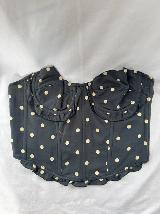 Moschino Silk Polka-Dot Bustier