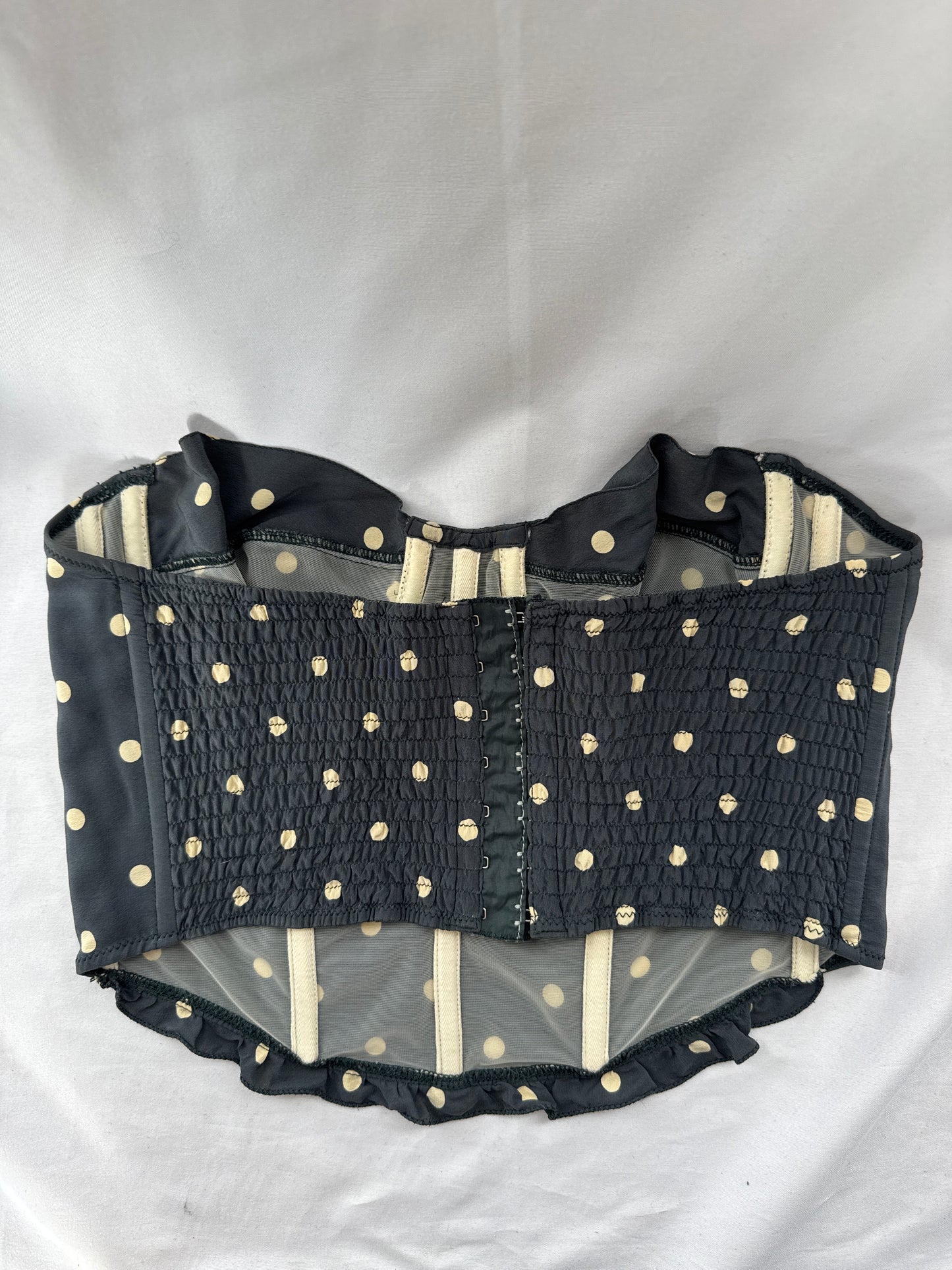 Moschino Silk Polka-Dot Bustier