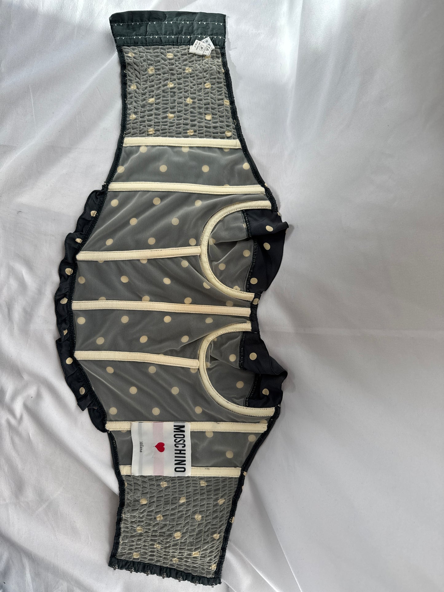 Moschino Silk Polka-Dot Bustier