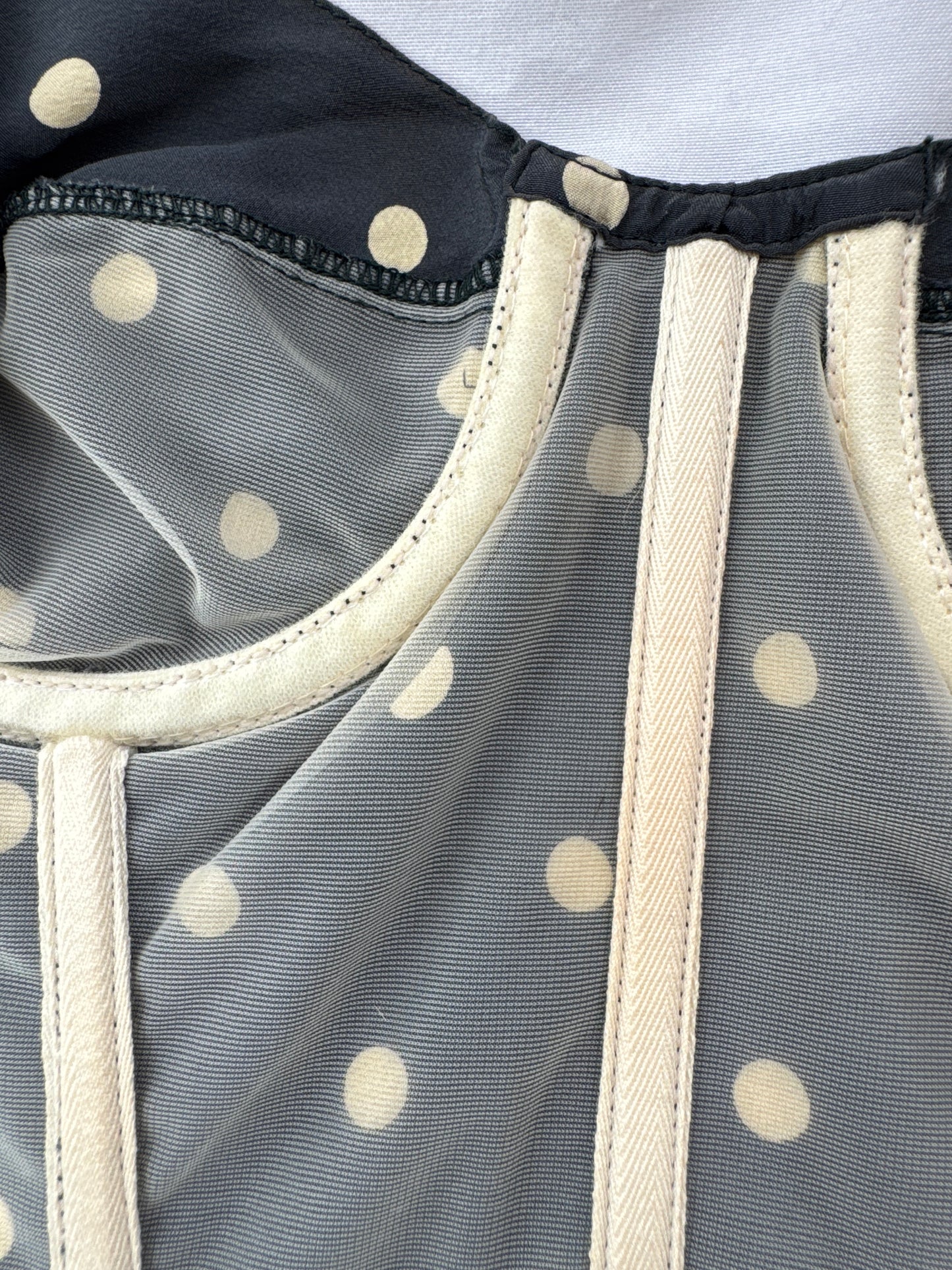 Moschino Silk Polka-Dot Bustier