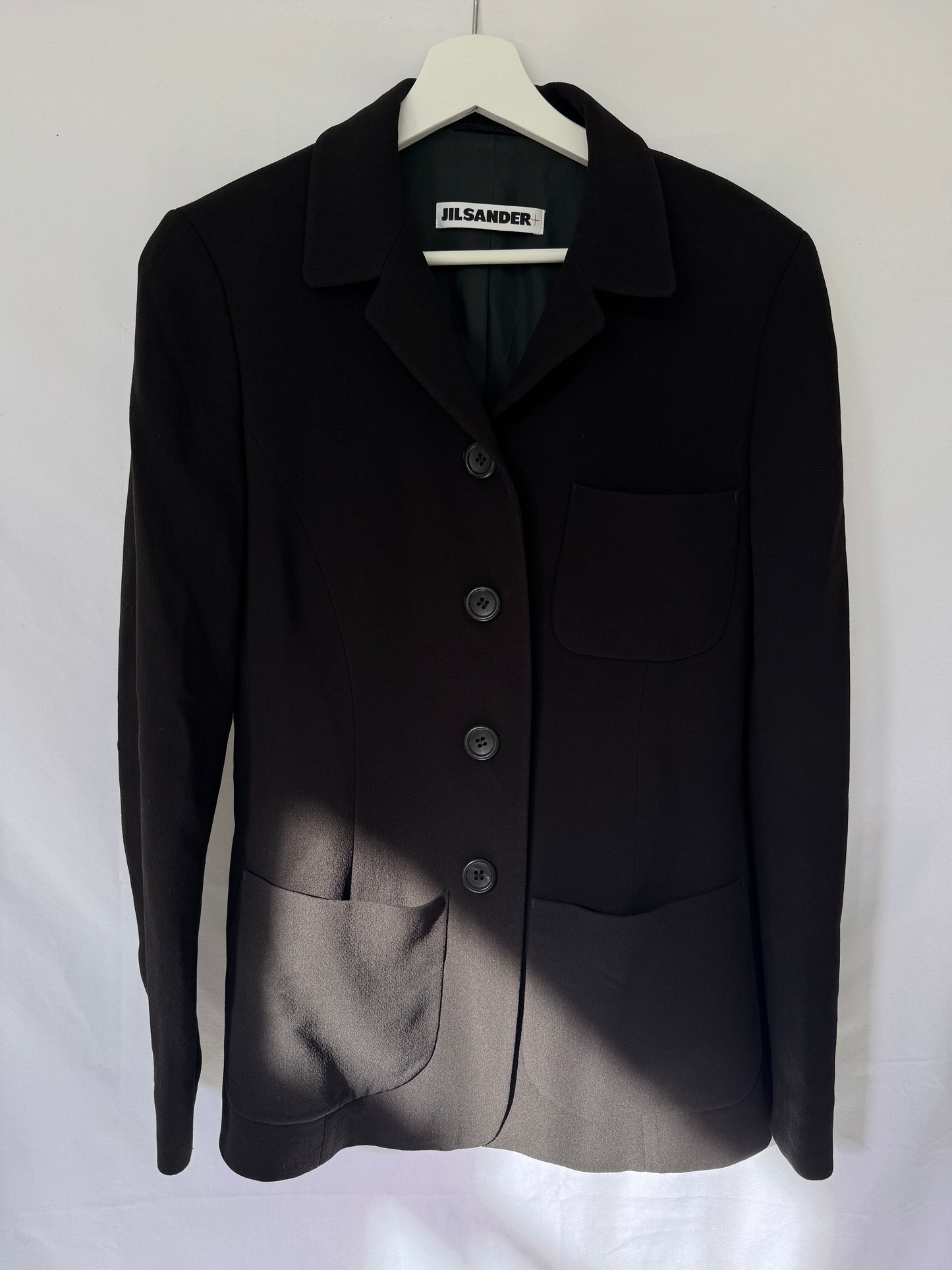 Jil Sander+ Brown Pure Wool Patch-Pocket Blazer