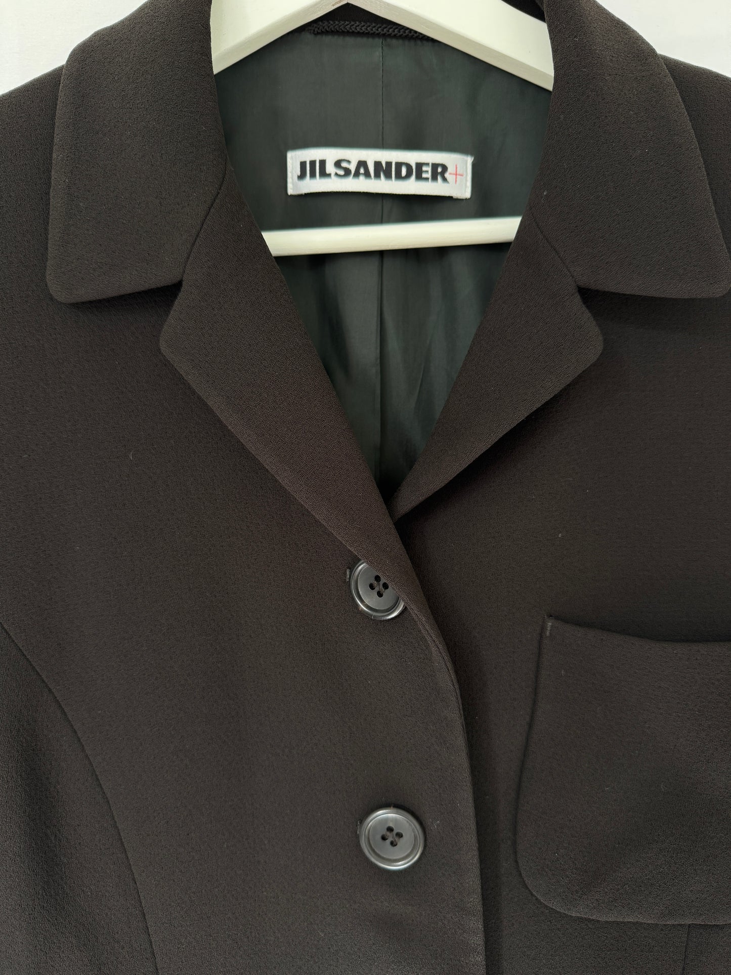Jil Sander+ Brown Pure Wool Patch-Pocket Blazer
