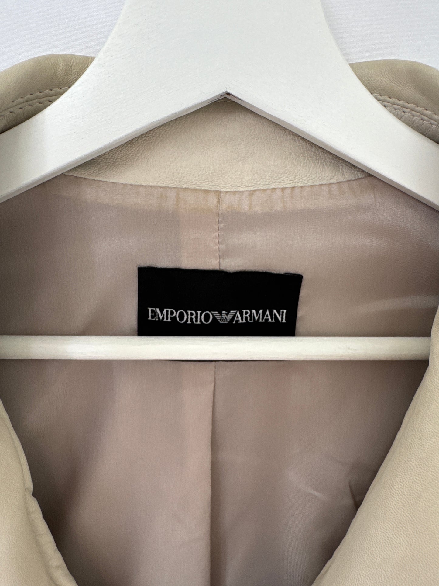 Emporio Armani Scalloped Leather Jacket
