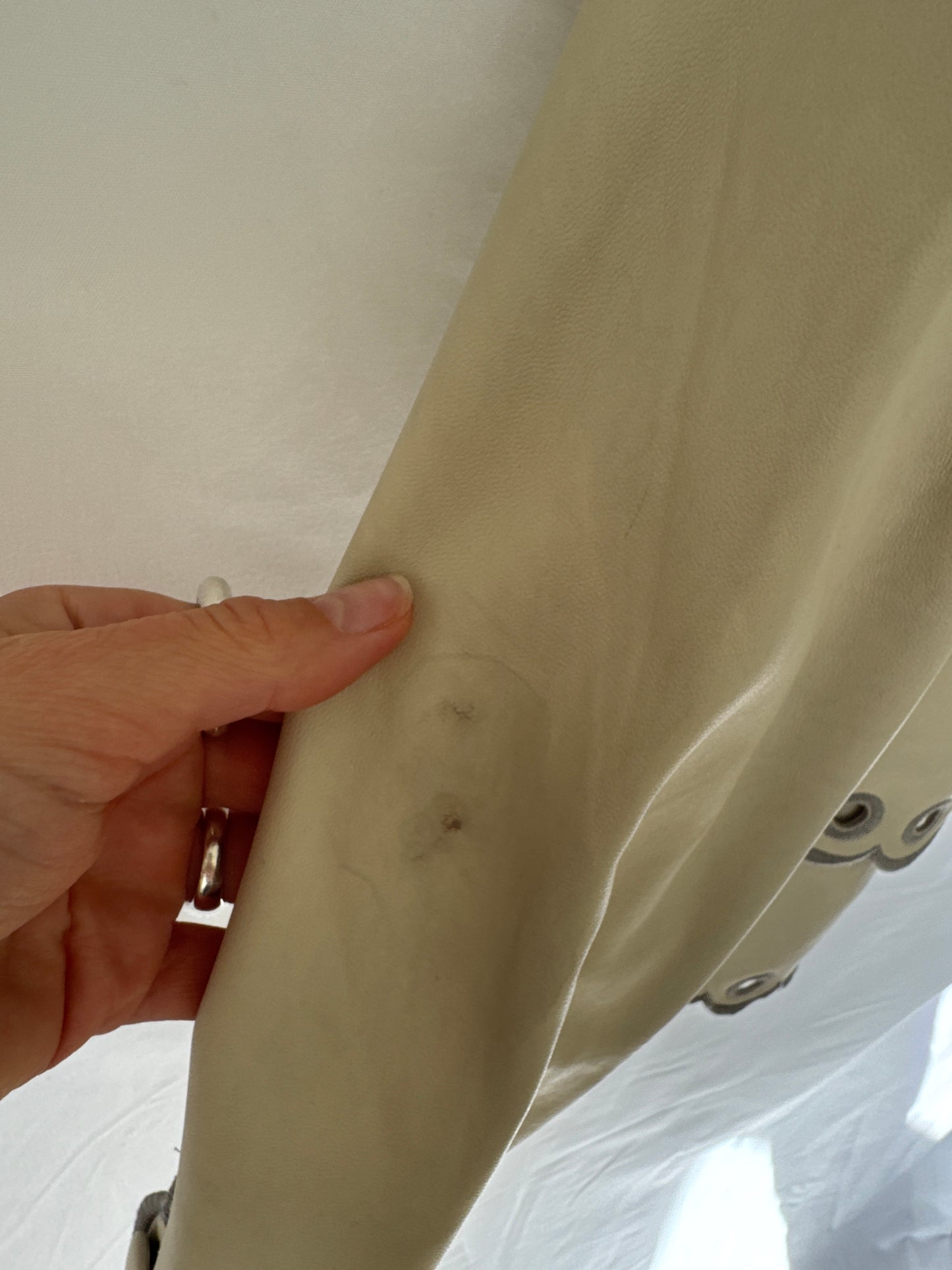 Emporio Armani Scalloped Leather Jacket