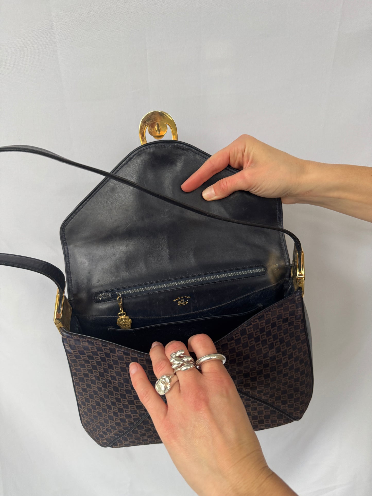 Gucci Suede GG Shoulder Bag — Late 1970s / Early 1980s