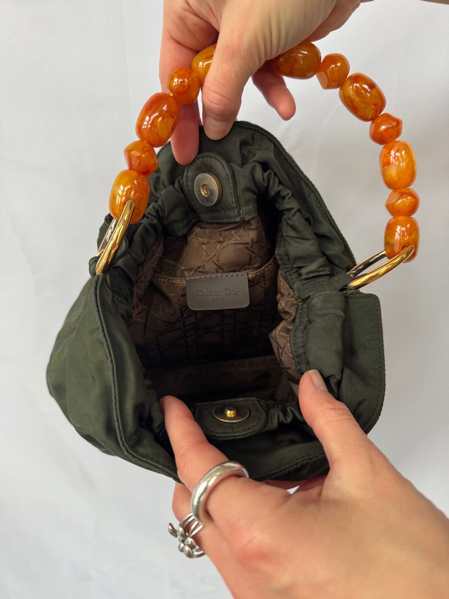 Christian Dior Maris pearl hand bag — Early 2000s