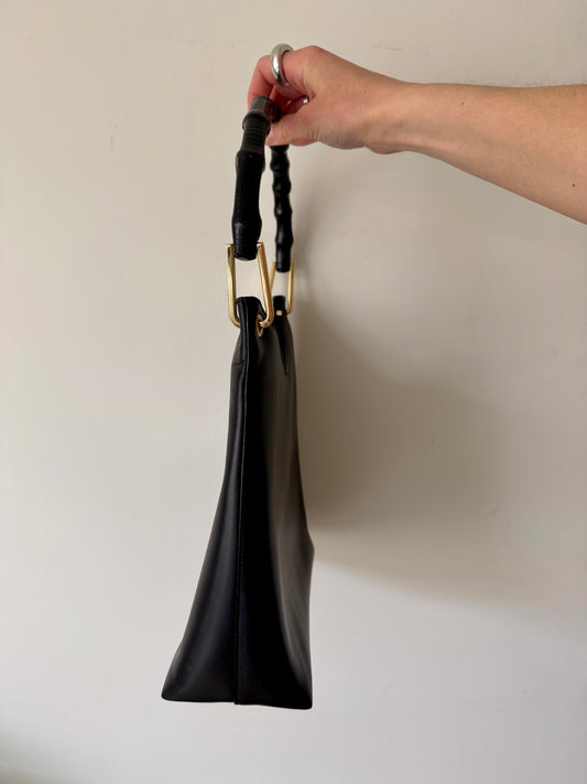 Gucci Bamboo Handle Leather Bag — Early 2000s