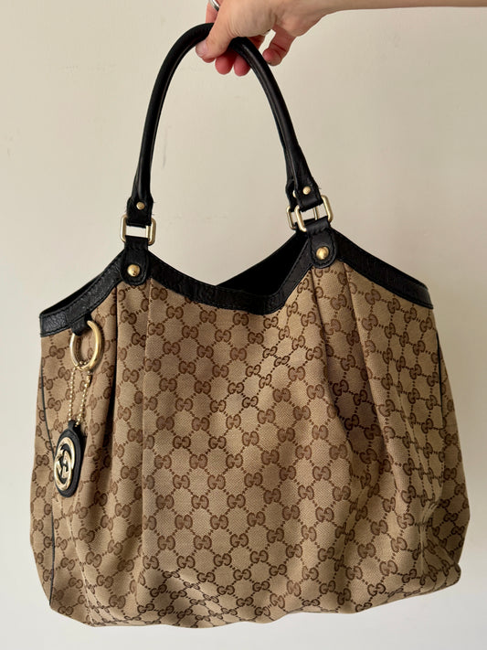 Gucci Sukey GG Canvas Tote — Large