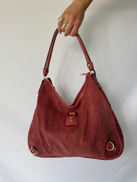 Gucci Abbey Suede Shoulder Bag