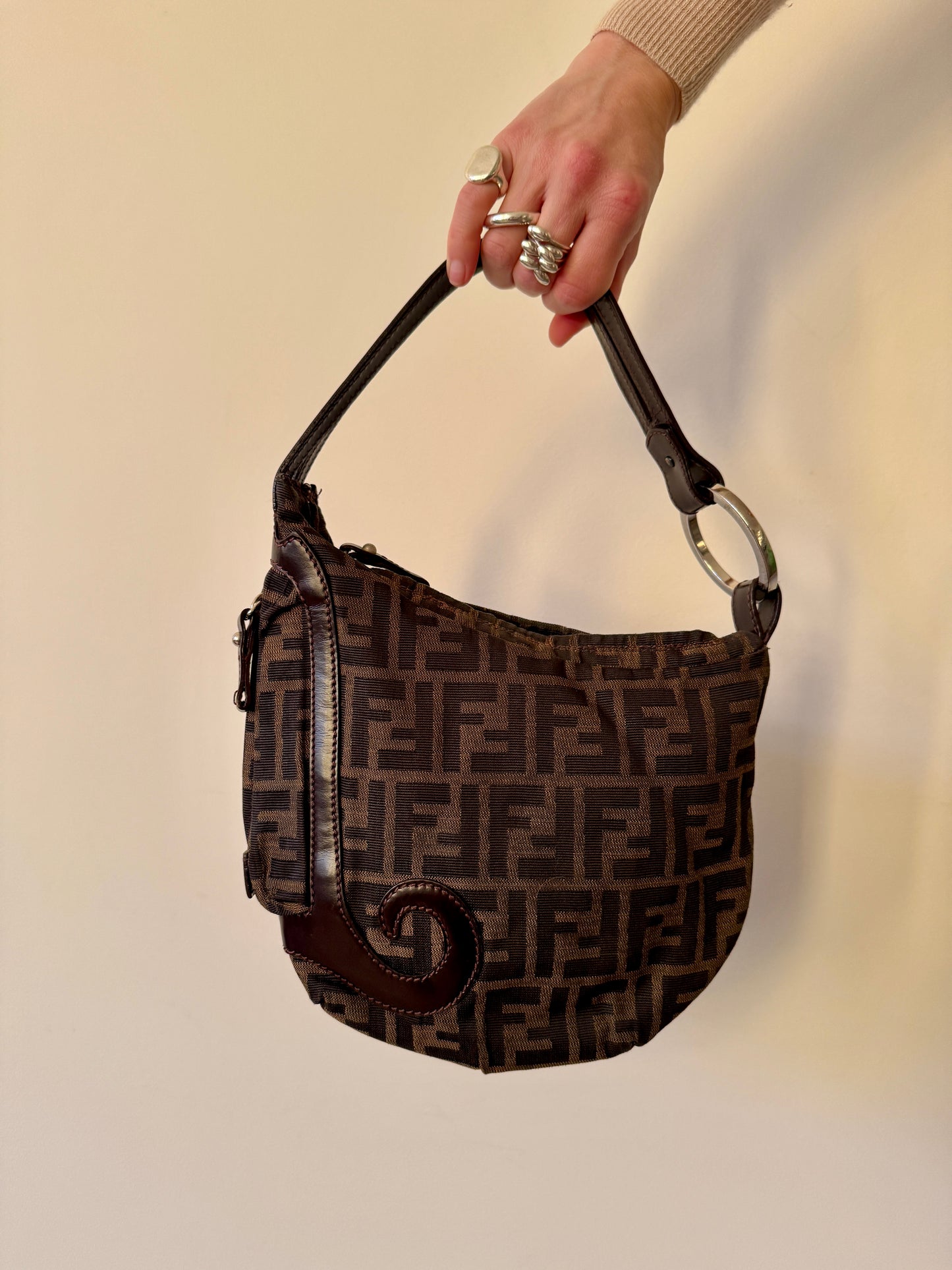 Fendi Zucca Small Oyster Bag — Early 2000s