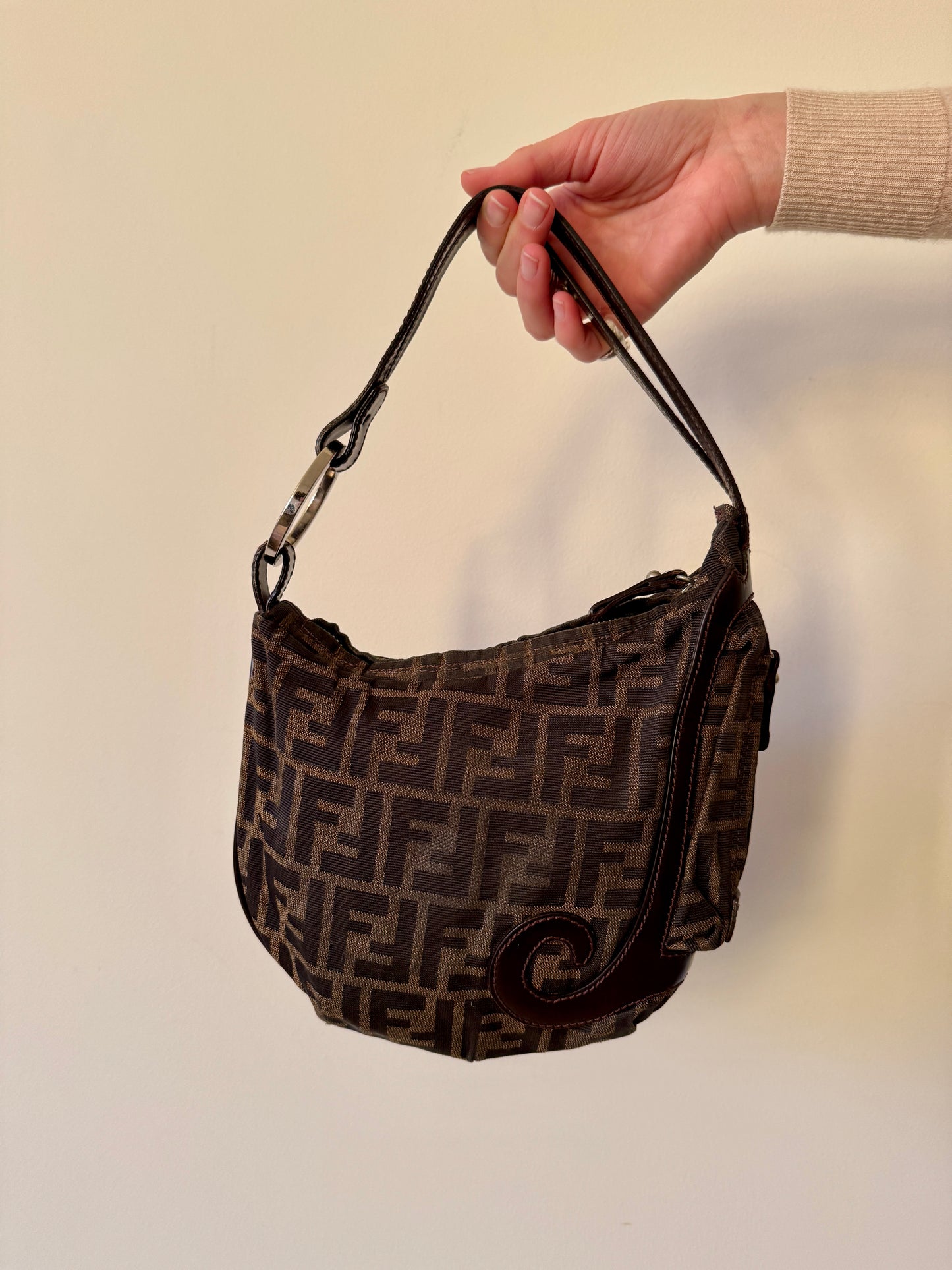 Fendi Zucca Small Oyster Bag — Early 2000s