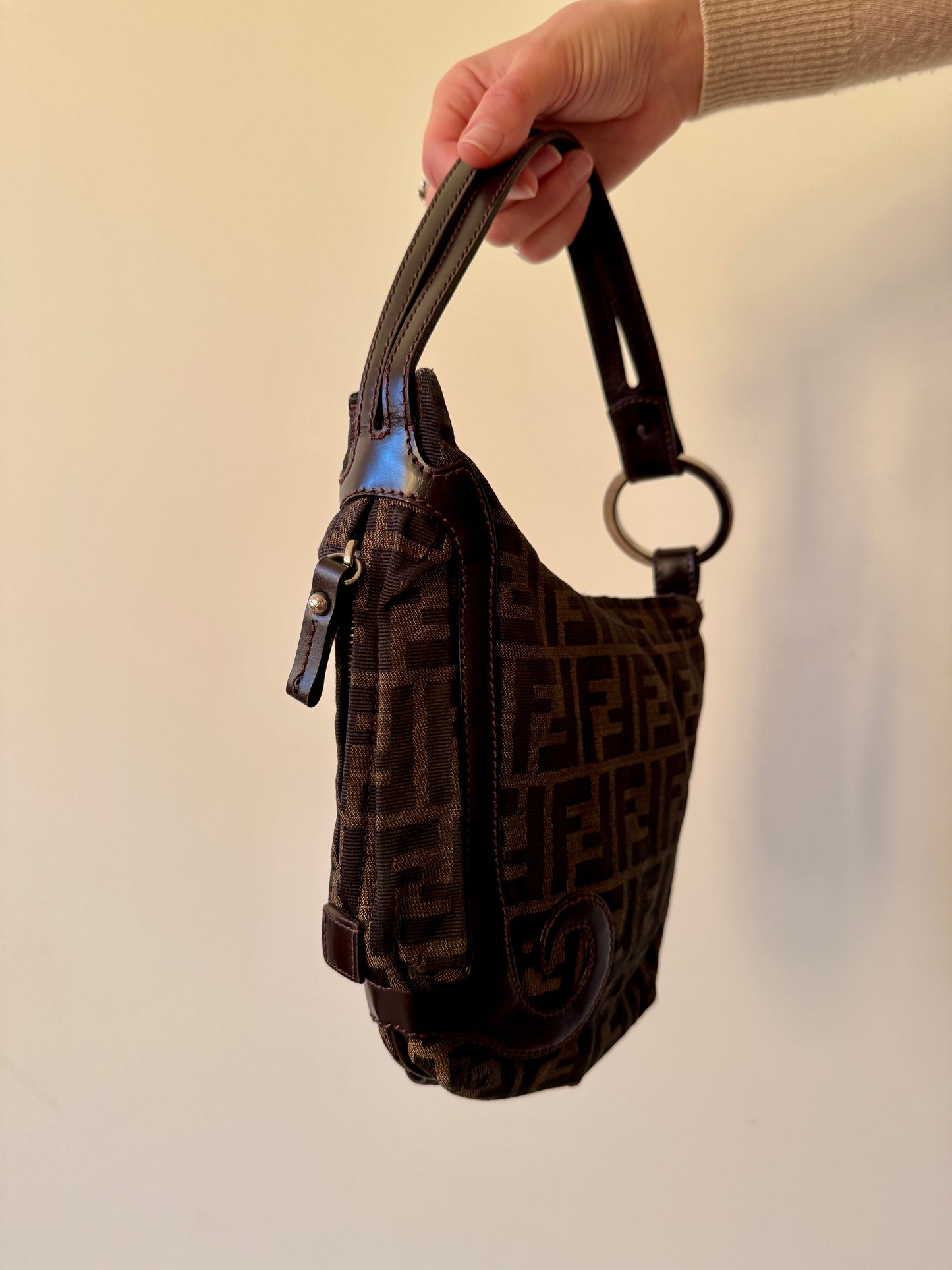 Fendi Zucca Small Oyster Bag — Early 2000s