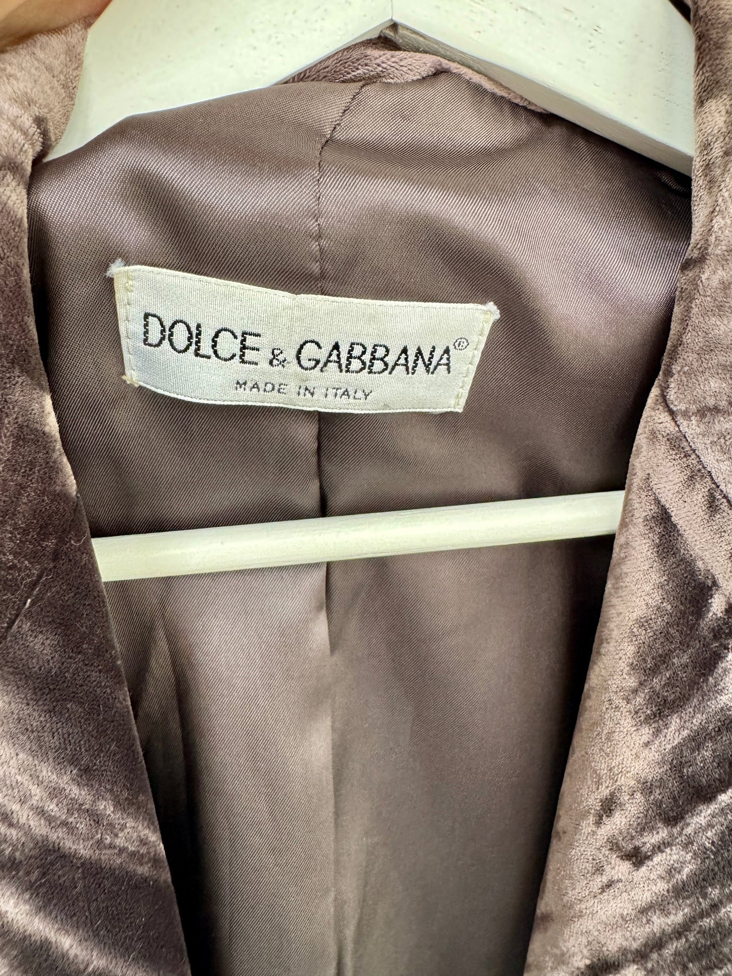 Dolce & Gabbana Structured Velvet Blazer — Late 1990s