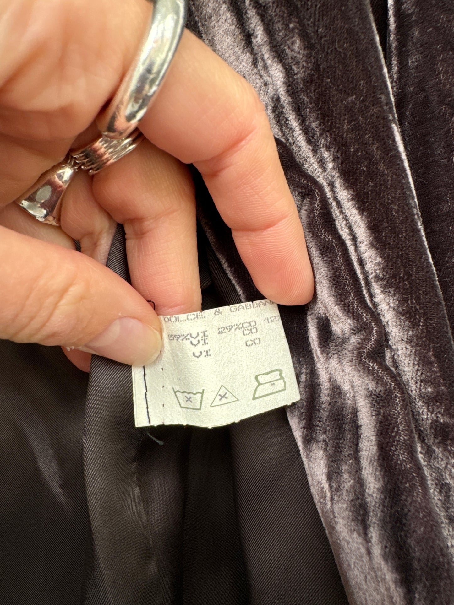 Dolce & Gabbana Structured Velvet Blazer — Late 1990s