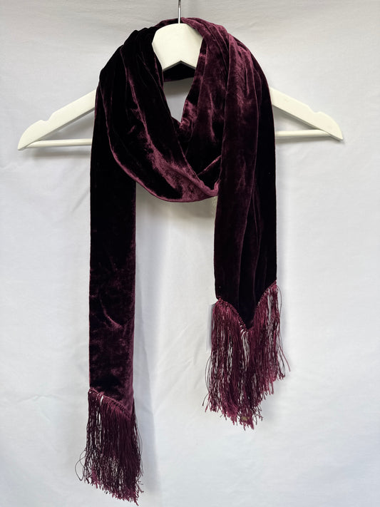 Chloé Velvet Fringe Scarf — 2010s