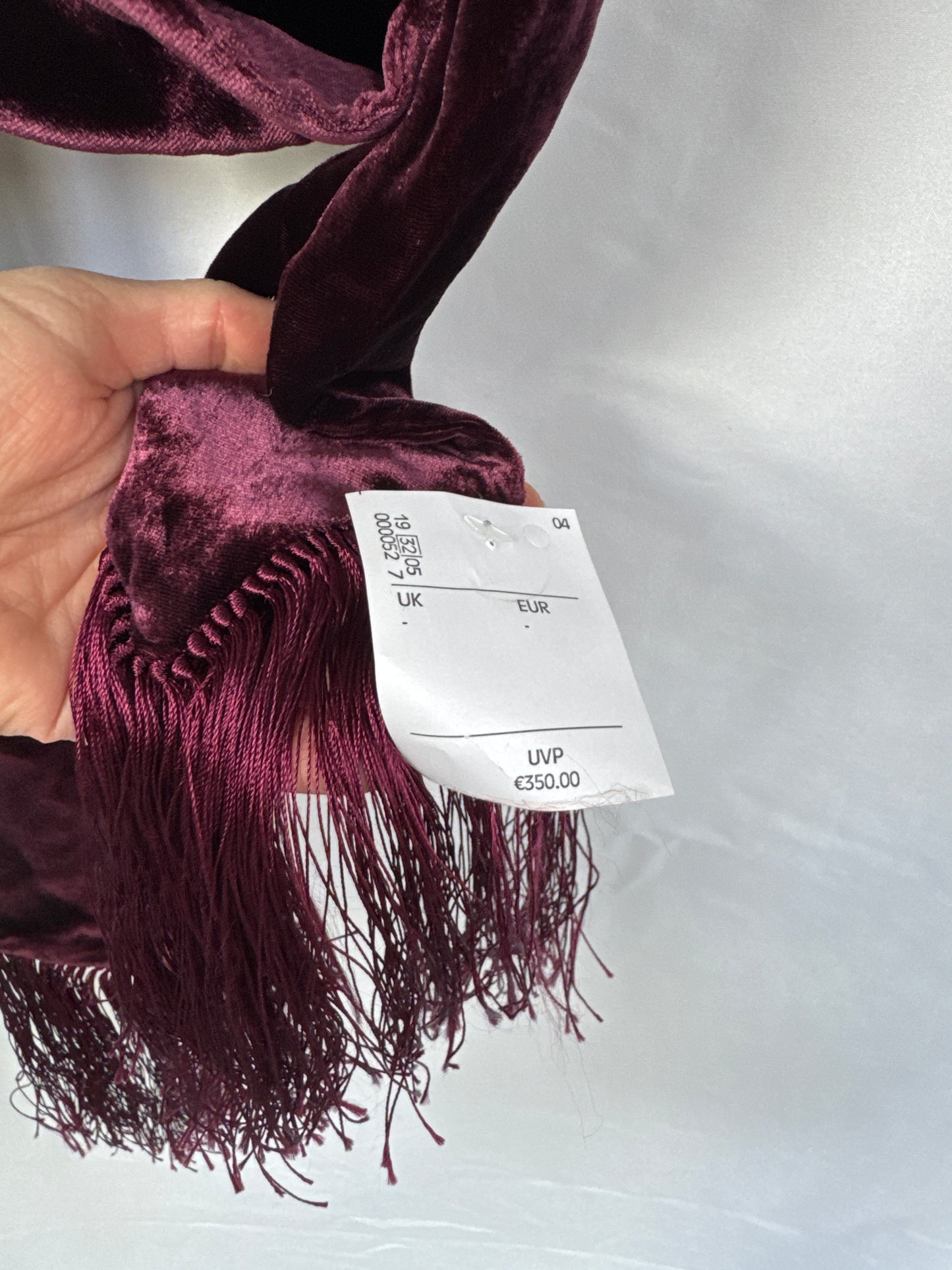 Chloé Velvet Fringe Scarf — 2010s
