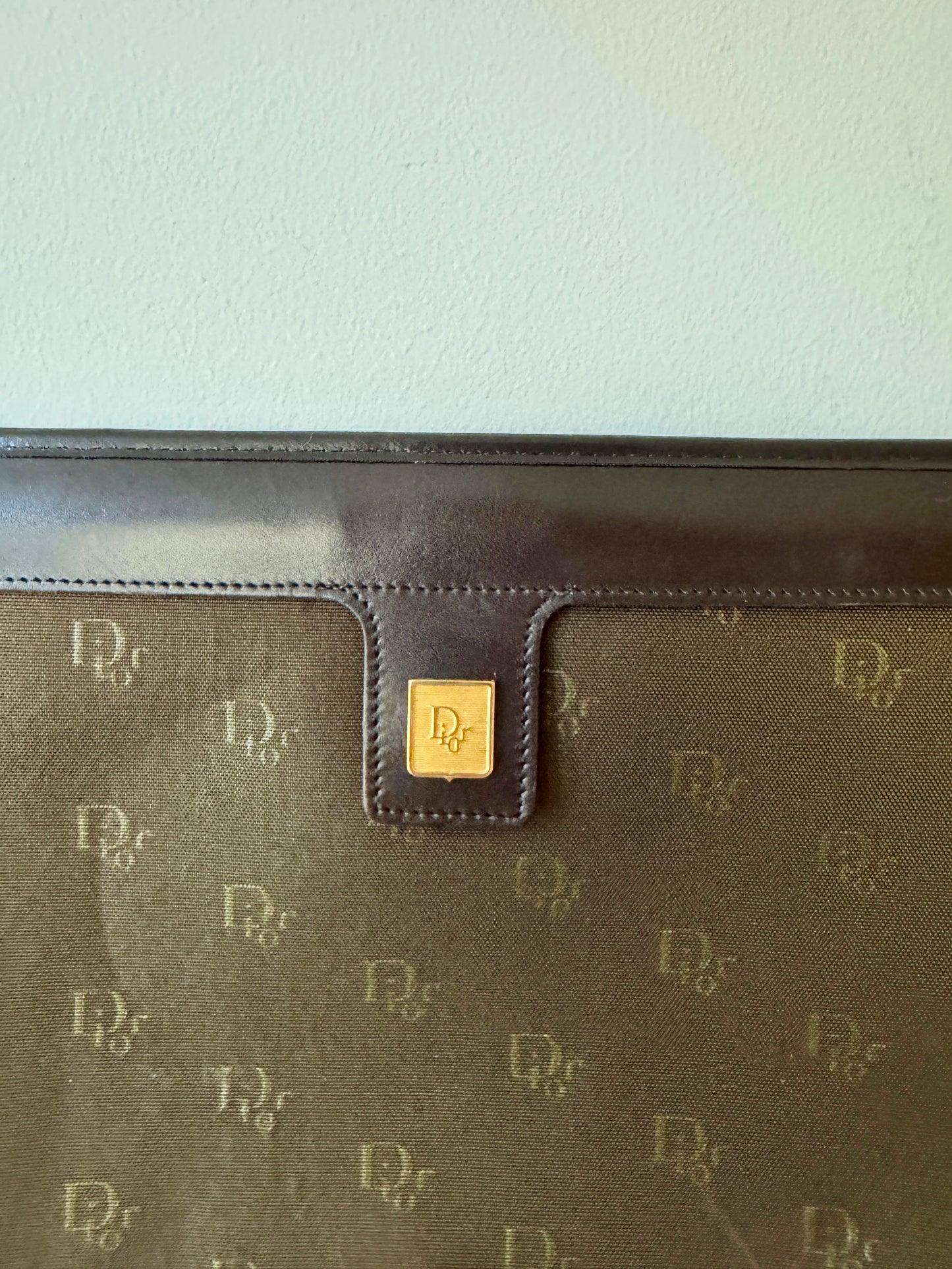 Dior Monogram Document Clutch — Late 1970s–1980s