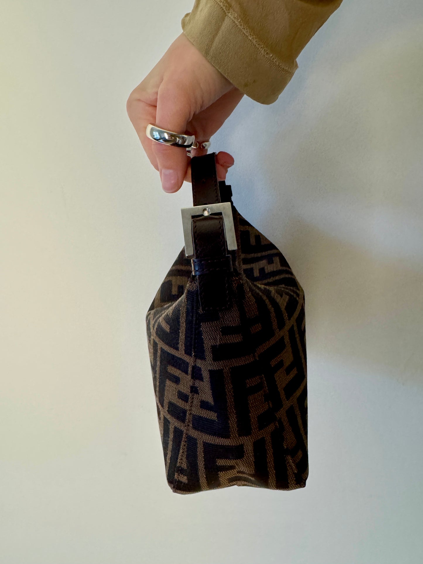 Fendi Tobacco Zucca Mini Pochette — Late 1990s to Early 2000s