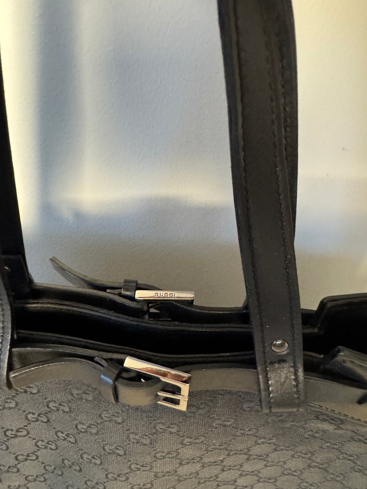 Gucci GG Canvas & Leather Tote — Early 2000s