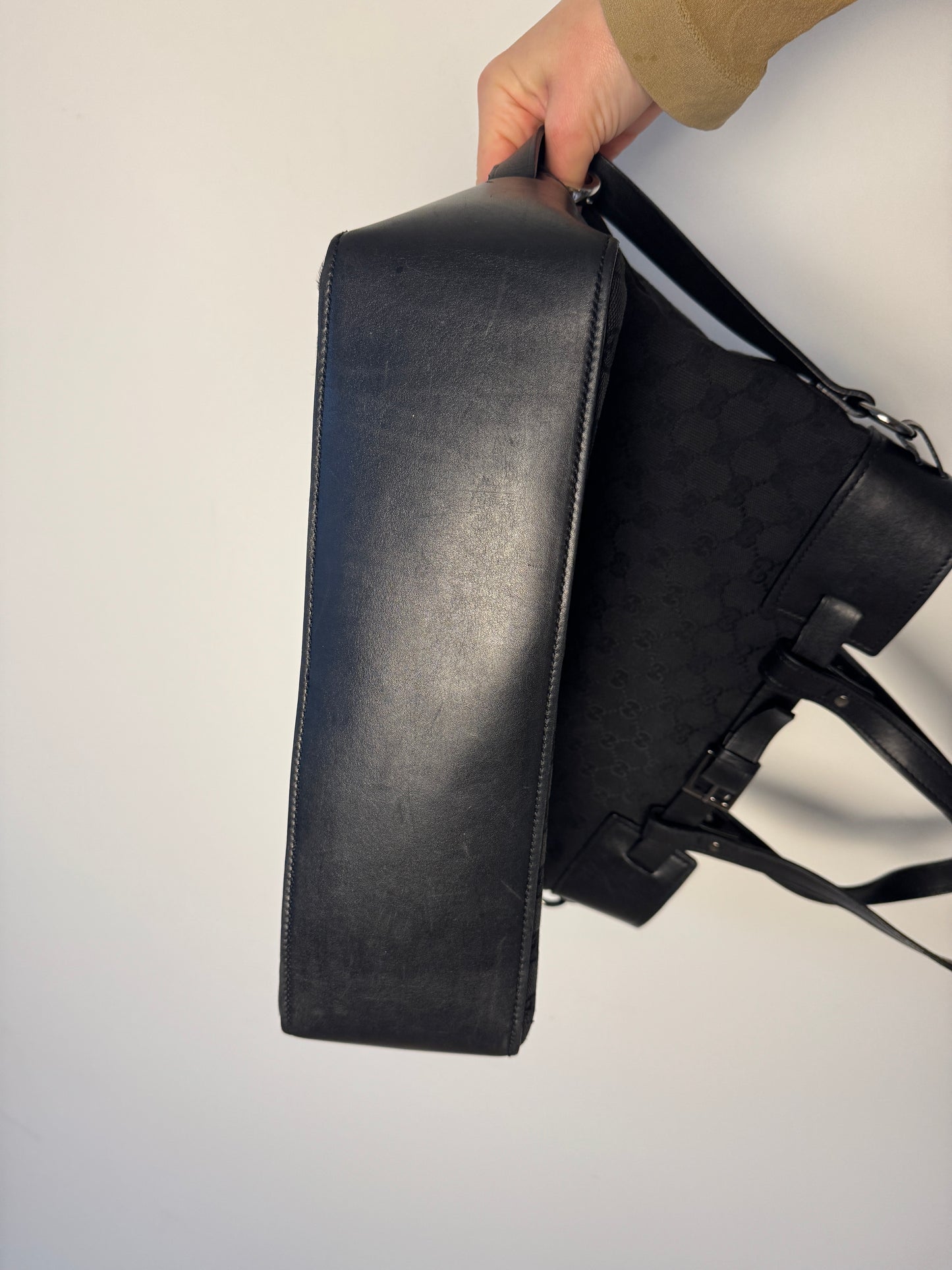 Gucci GG Canvas & Leather Tote — Early 2000s